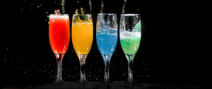 colourful cocktails