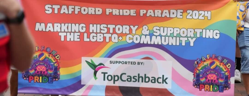 TopCashback Stafford Pride Day blog banner