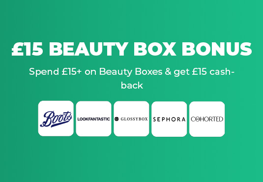 £15 cashback on Beauty Boxes