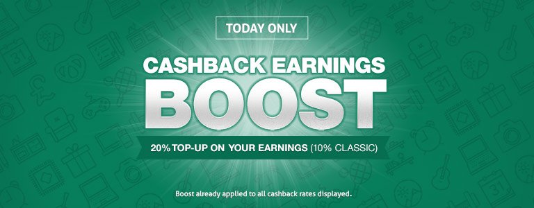 cashback earning boost