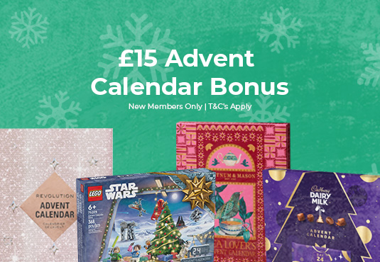 Sign up to Claim your £15 Advent Calendar Bonus Today!