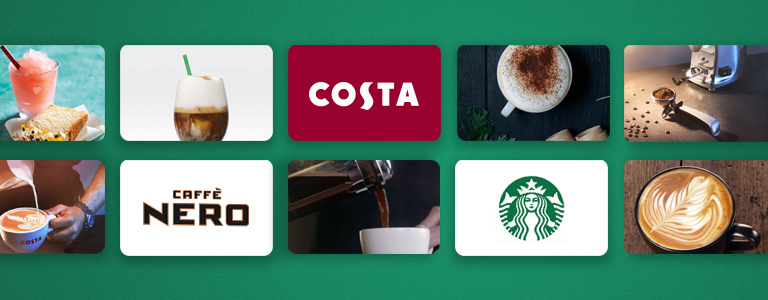 Get a 10% payout Bonus for Costa, Nero and Starbucks