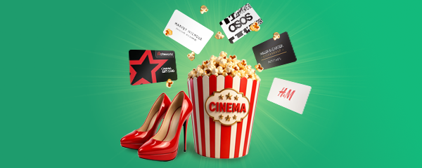 Cineworld, Harvey Nichols, ASOS, Miller & Carter and H&M TopGiftCards