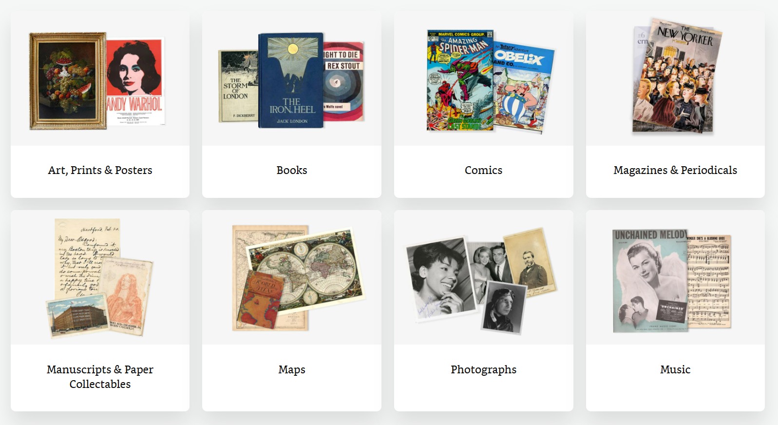 AbeBooks product categories