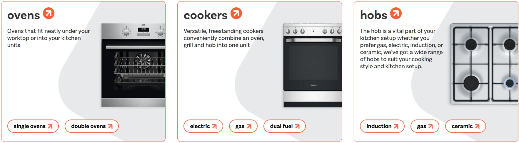 An image showing kitchen gear at Appliances Direct