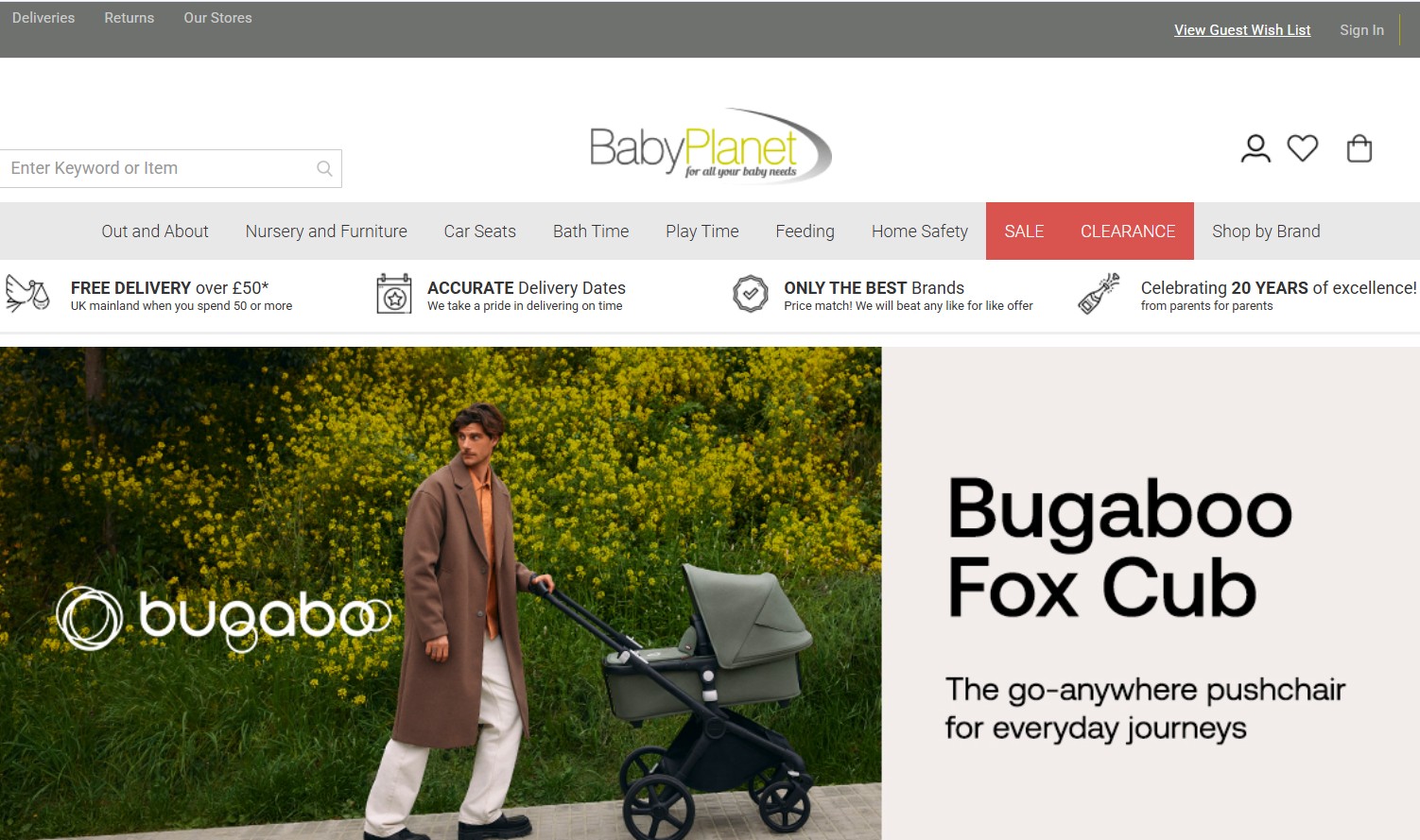 Baby Planet homepage