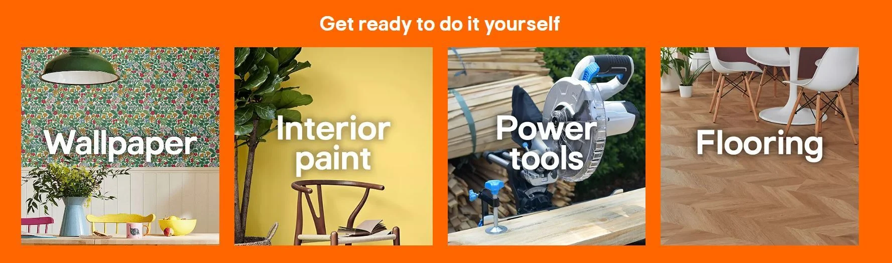 B&Q DIY categories