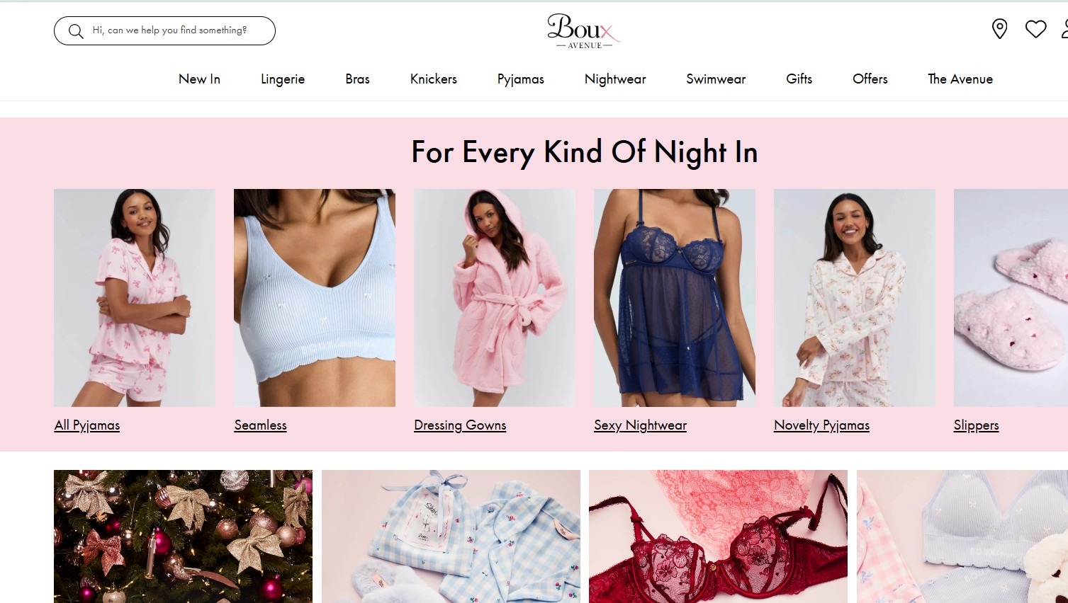Boux Avenue homepage