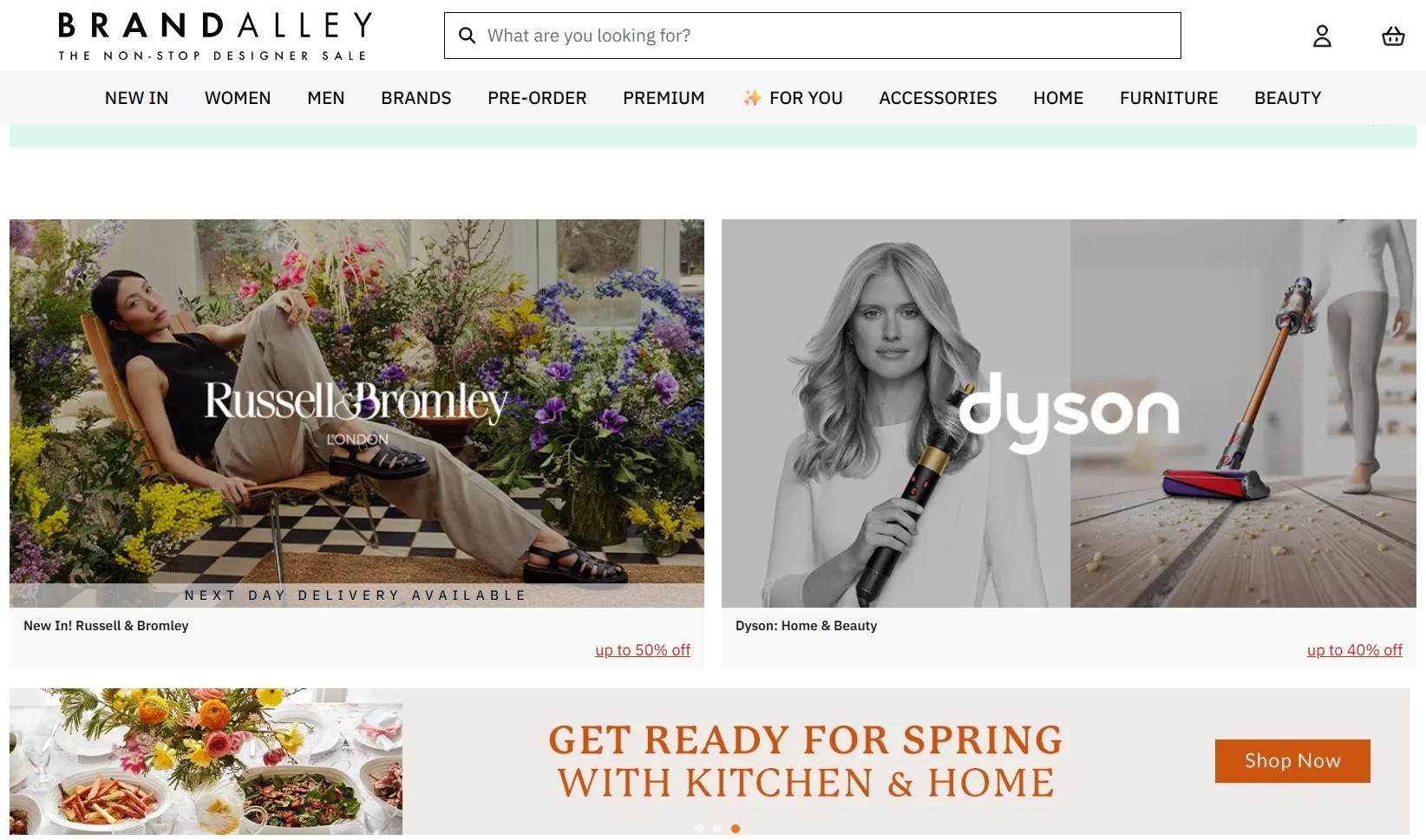 BrandAlley homepage