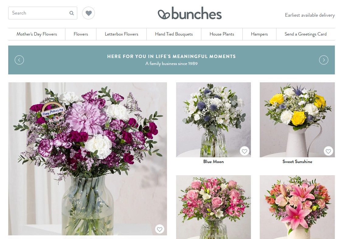 Bunches homepage