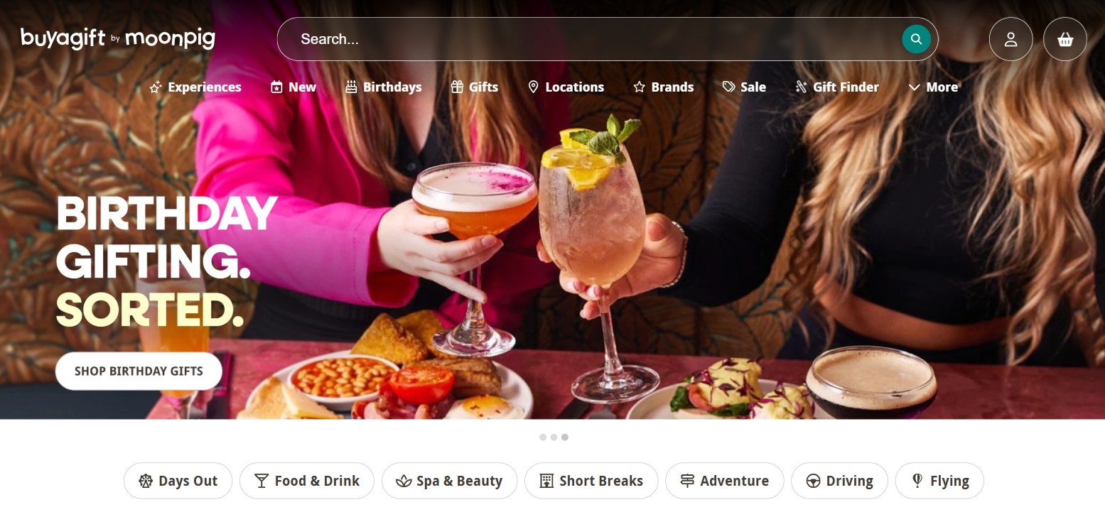 Buyagift homepage