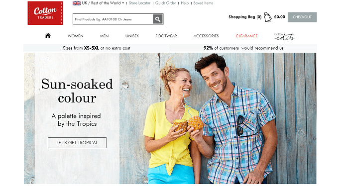 Cotton Traders Homepage