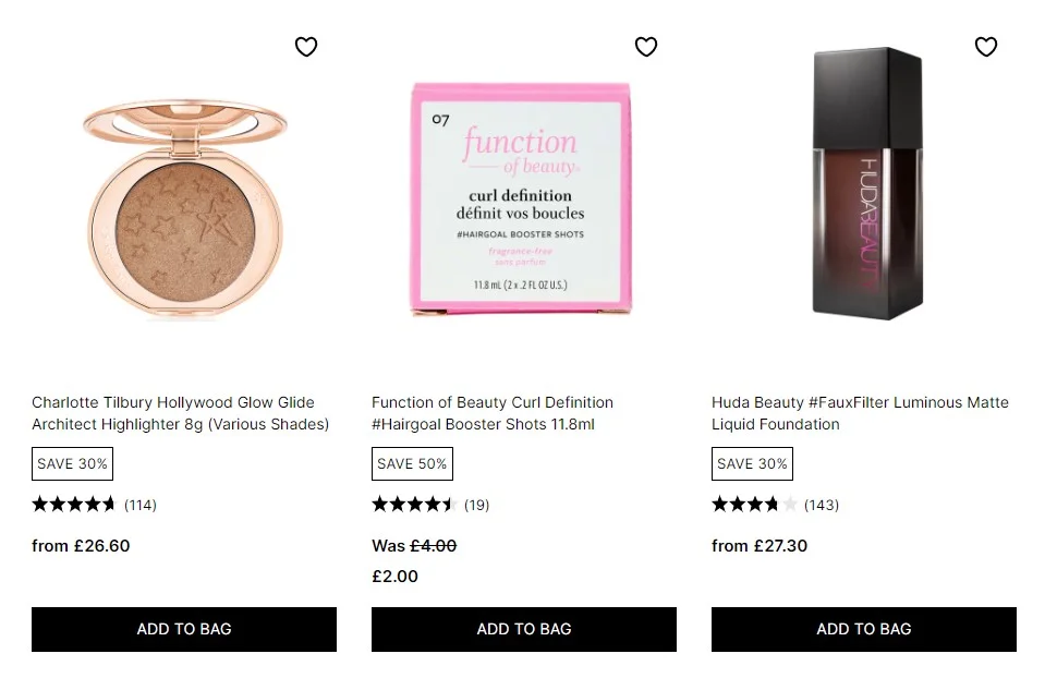 Cult Beauty offers