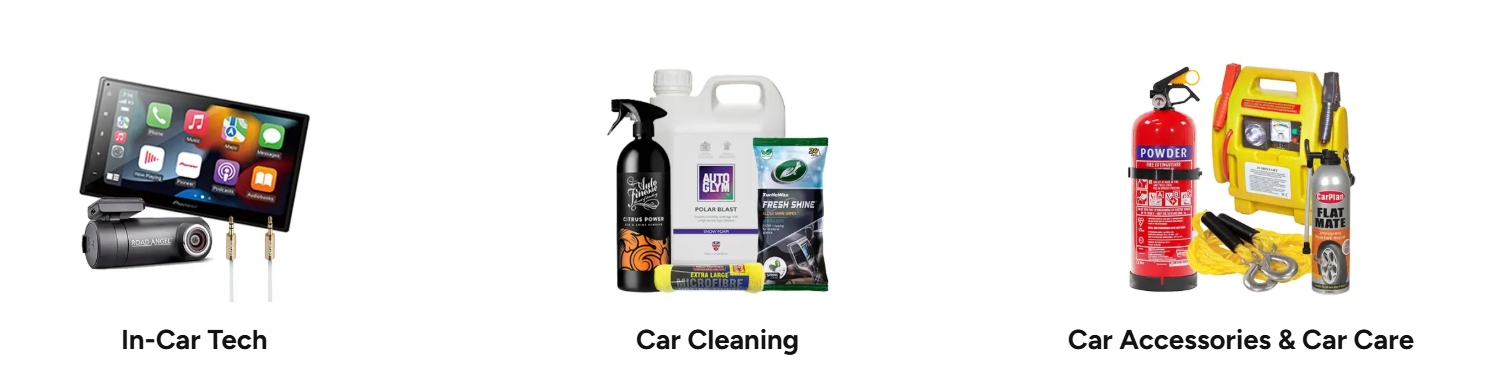 An image showing car accessories at Euro Car Parts