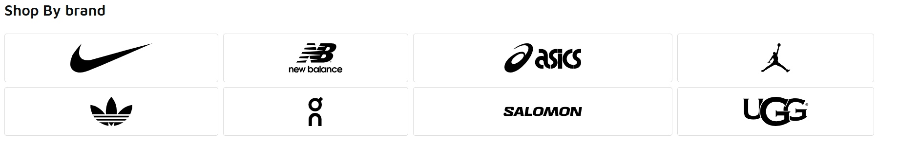An image showing some of Foot Locker’s shoe brands
