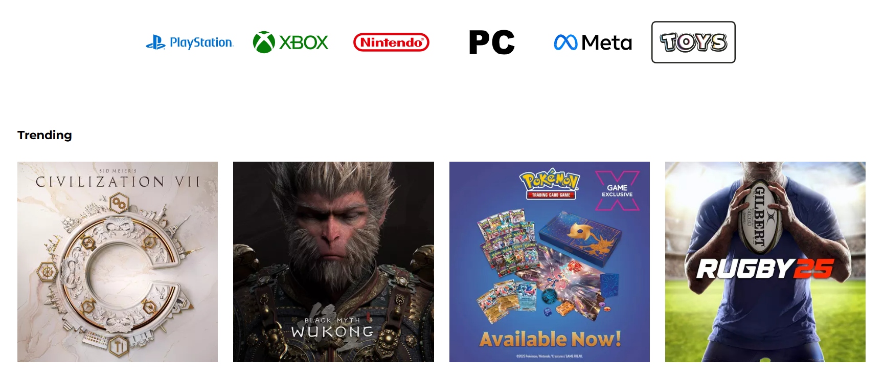 GAME gaming platforms and trending