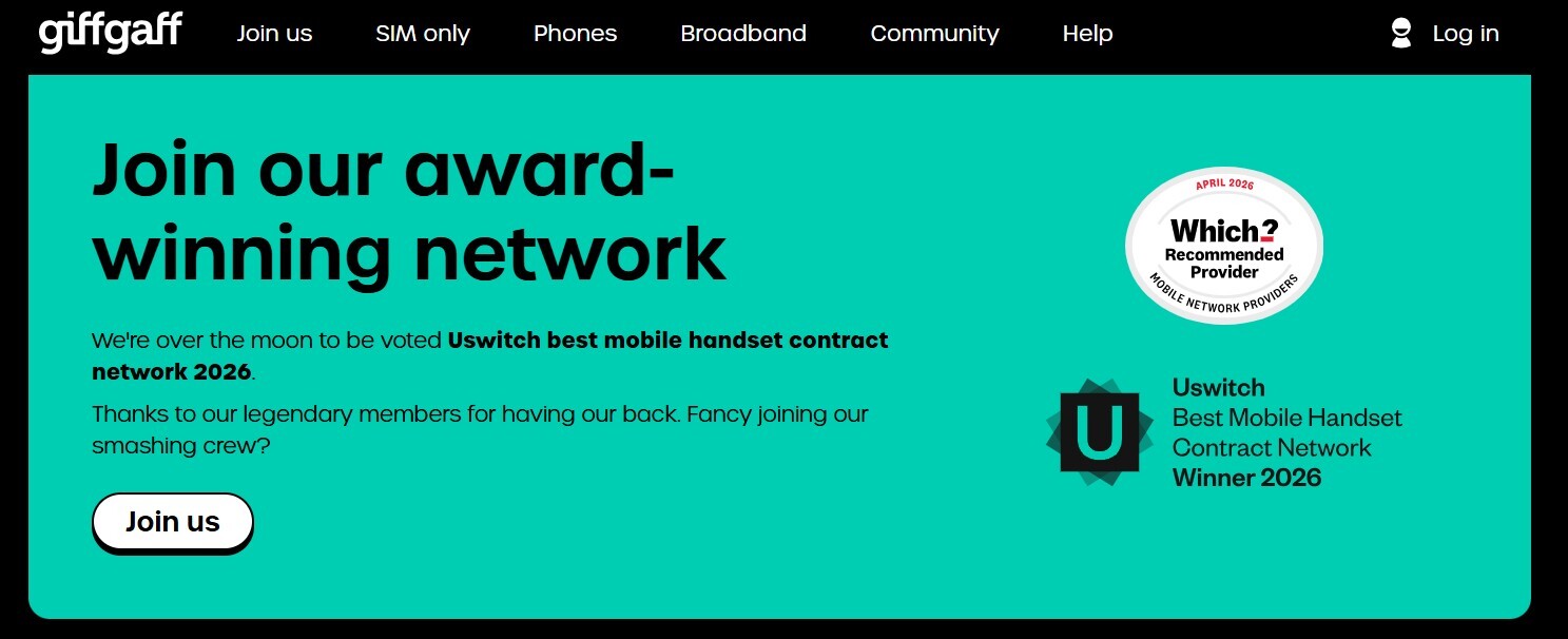 giffgaff an award winning network