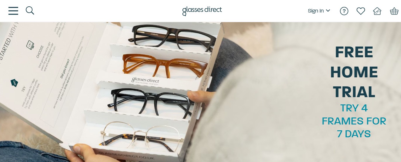 Glasses Direct home trial