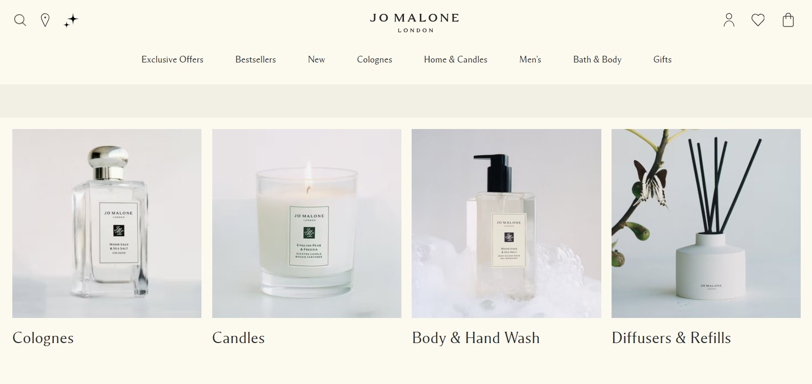 Jo Malone London homepage