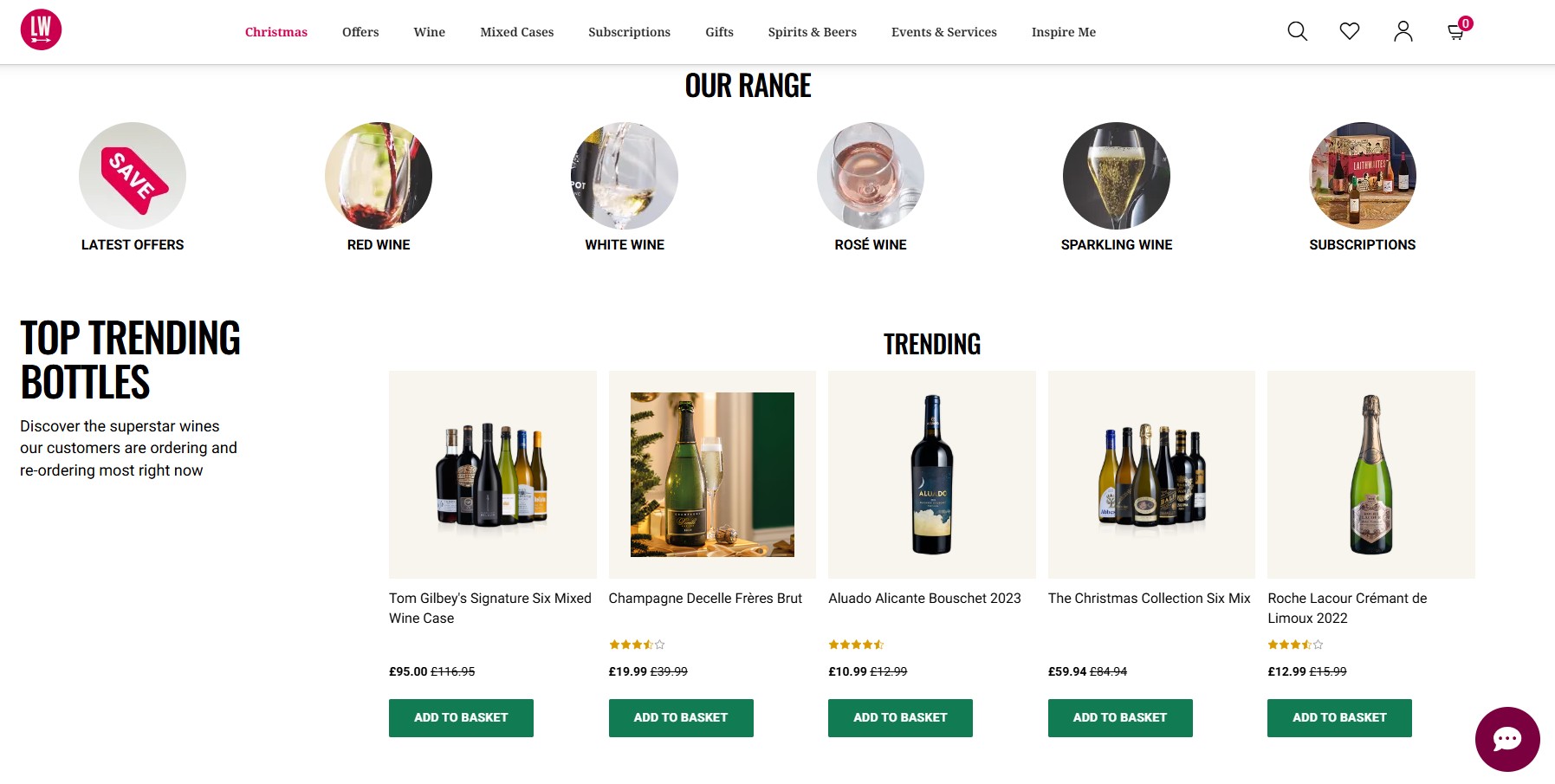 Laithwaites Wine Homepage