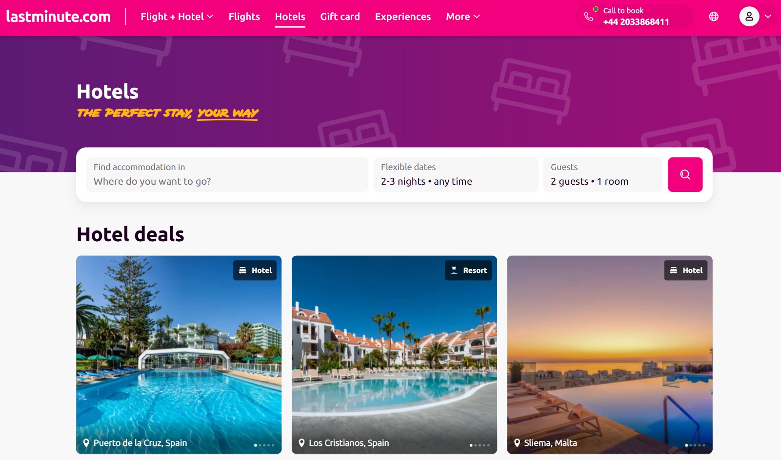 lastminute.com hotels