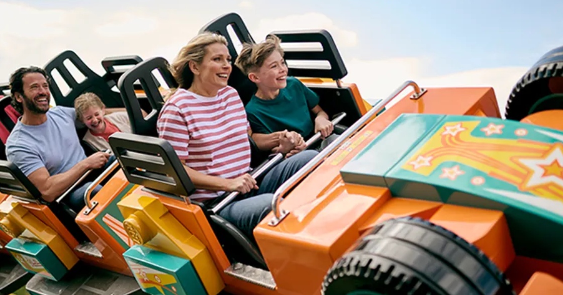 An image showing rides at Legoland