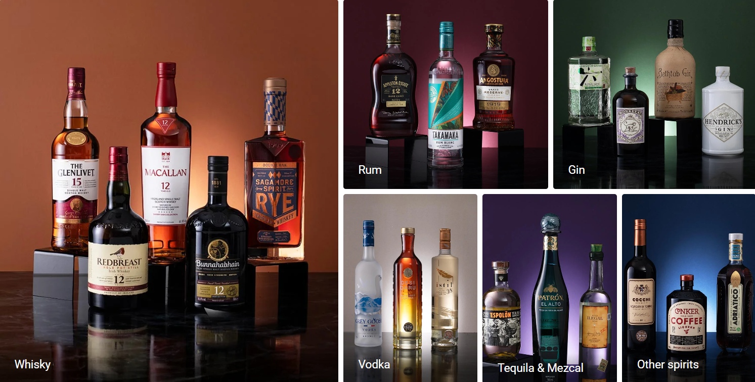 An image showing a range of drinks at Master of Malt