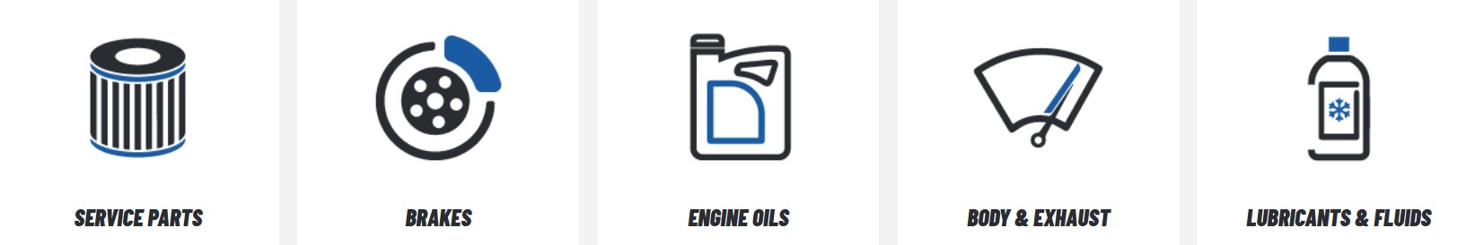 My Motor World product categories