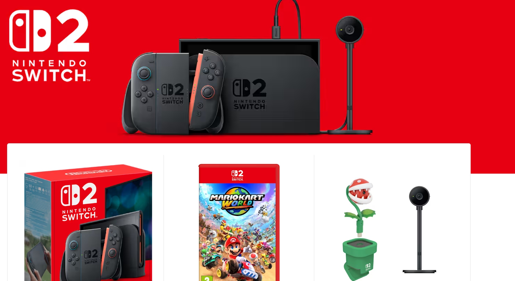 An image showing the Nintendo Store main page