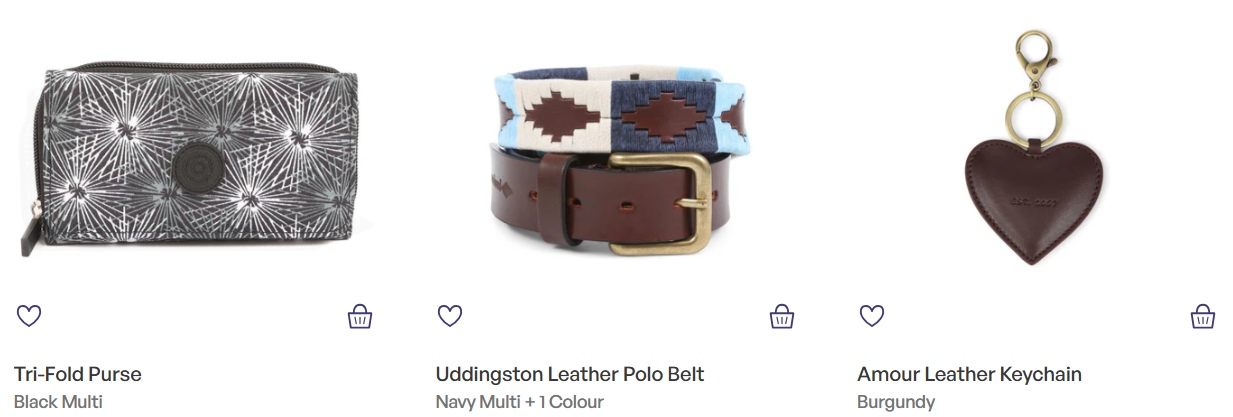 An image showing the non-shoe accessories on sale in Pavers