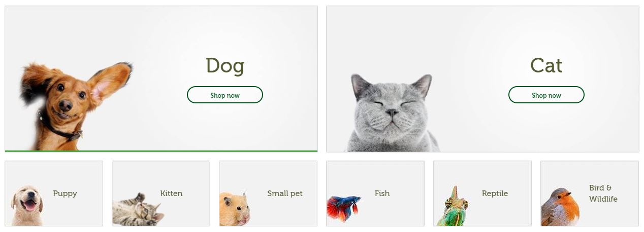 Pets At Home Homepage