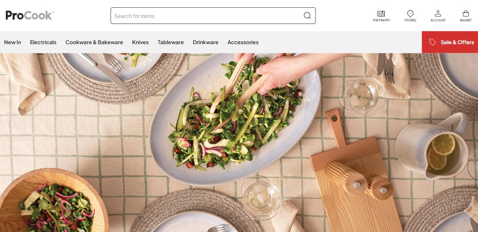 ProCook homepage