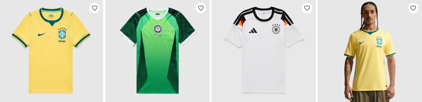 An image showing football kits at Pro:Direct