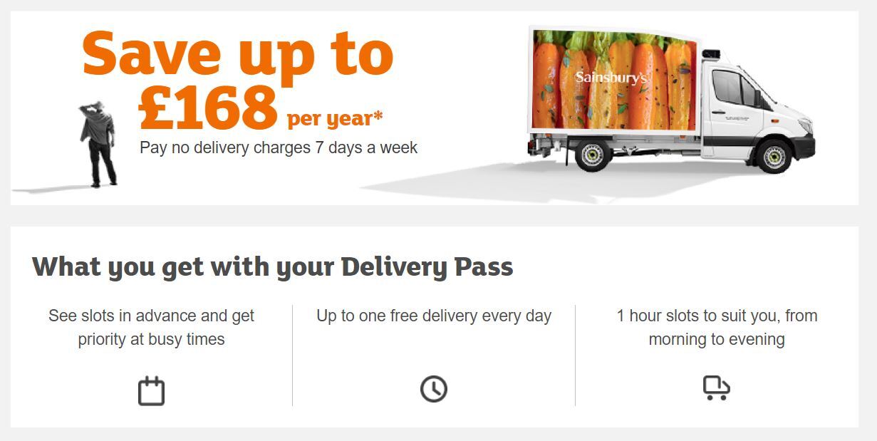 Sainsbury's delivery pass