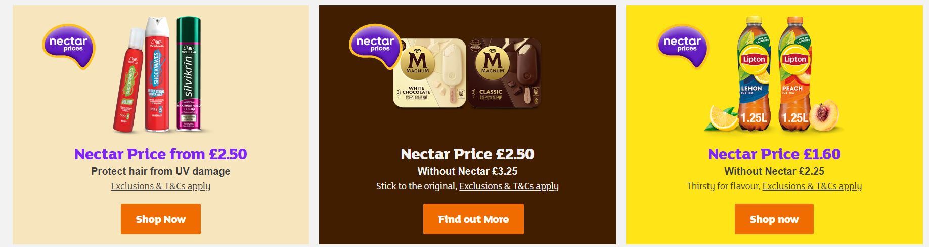 Sainsbury's Nectar prices