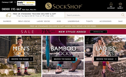 Sock Shop Homepage Screenshot
