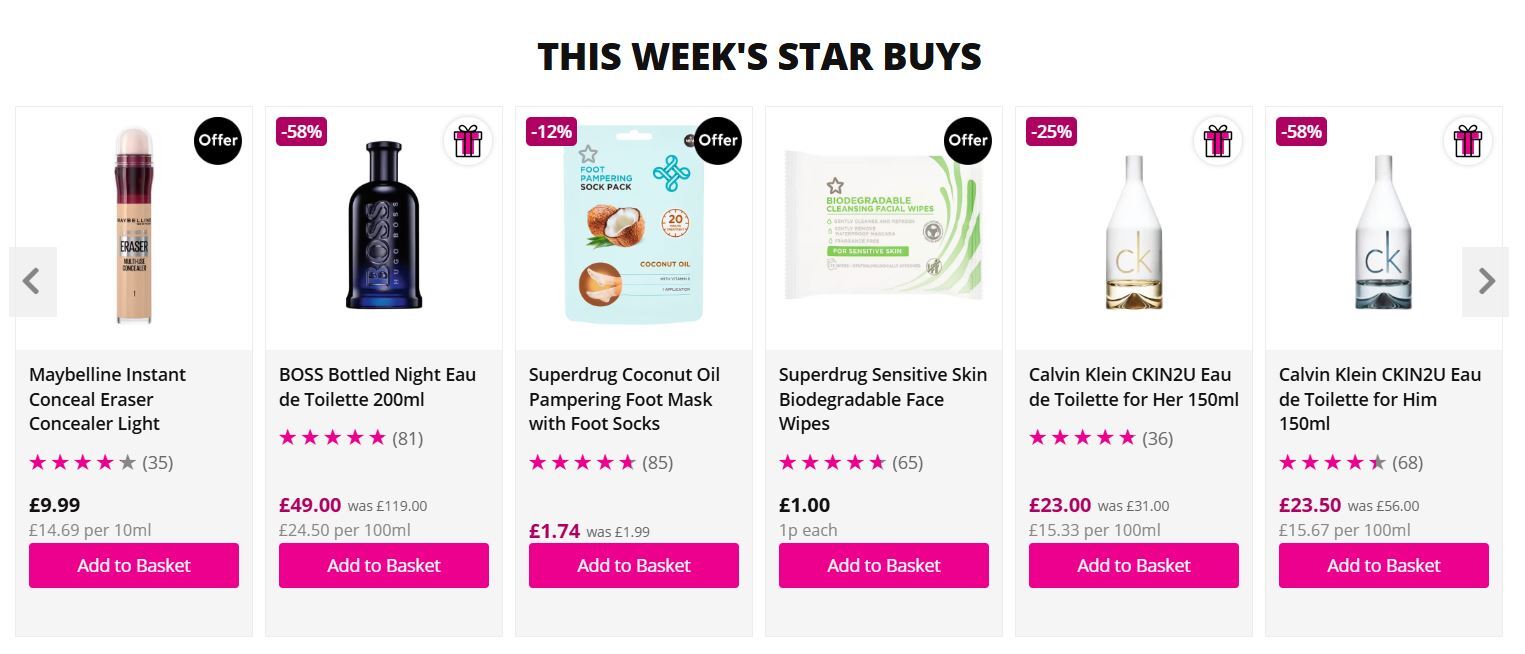 Superdrug star buys