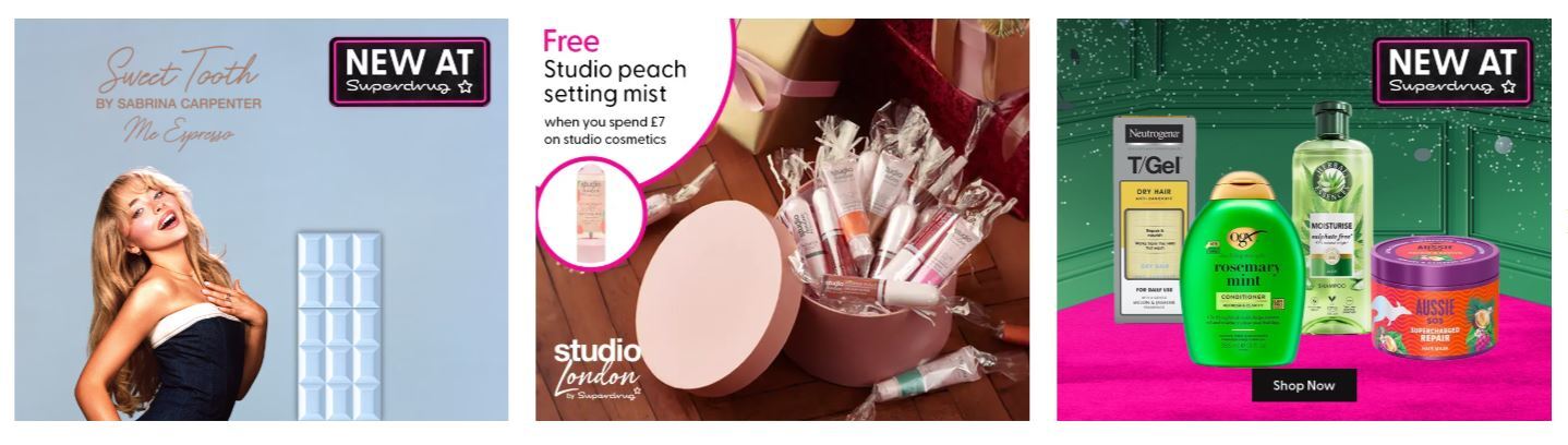 Superdrug - new in products