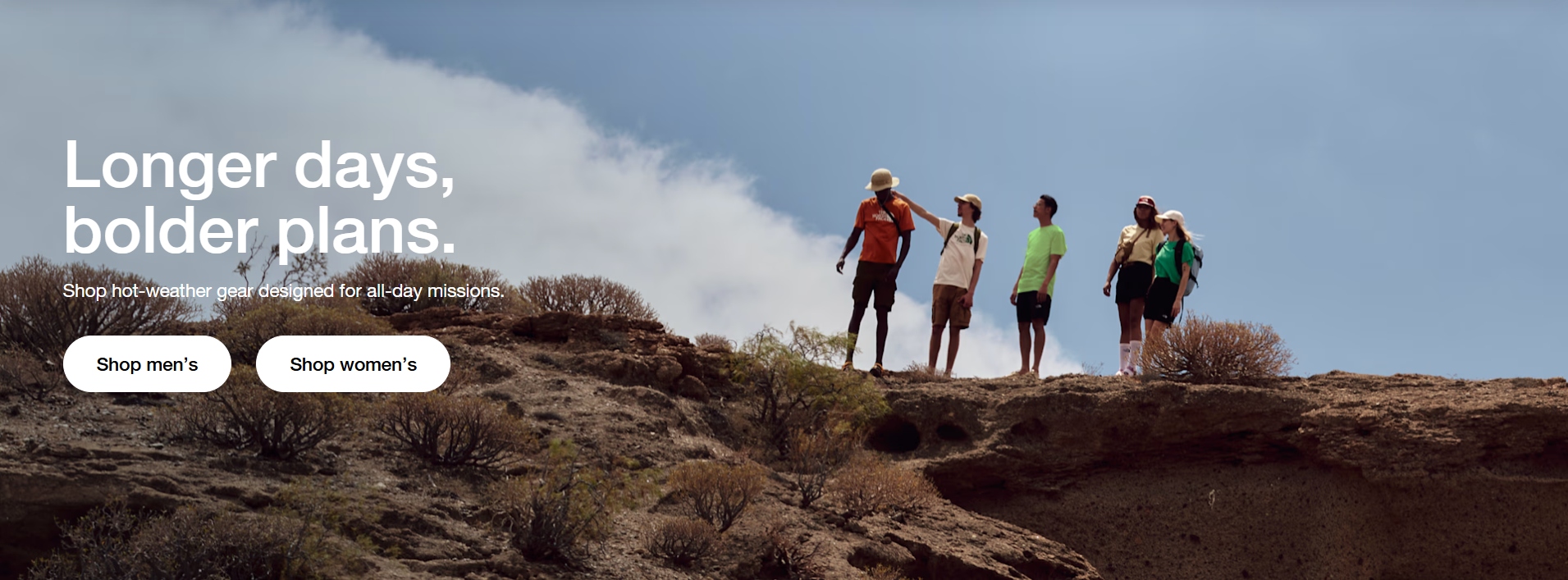 The North Face men's and women's clothing