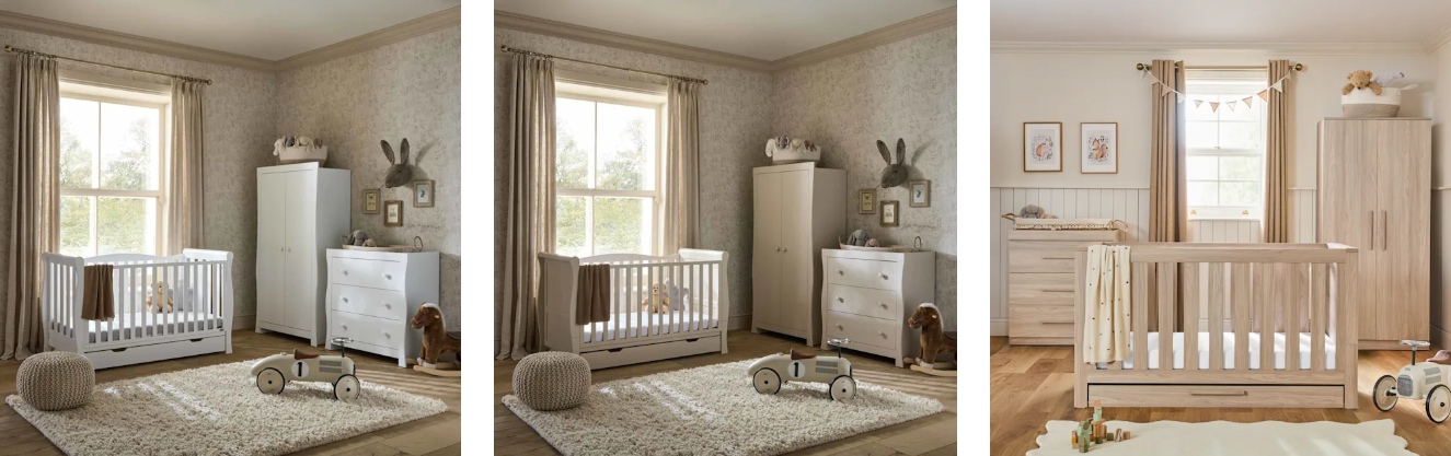 An image showing potential children’s bedrooms at The Nursery Store
