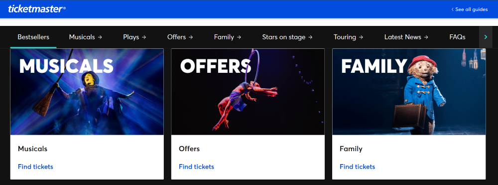 Ticketmaster bestsellers
