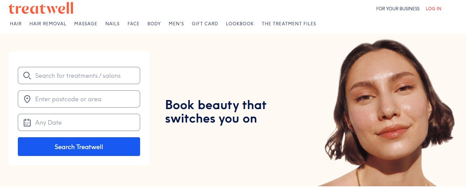 Treatwell homepage