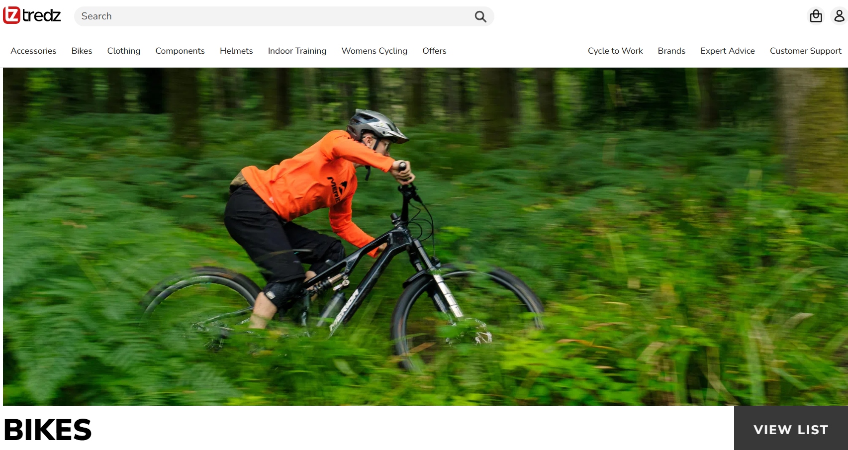 An image showing bikes for sale at Tredz