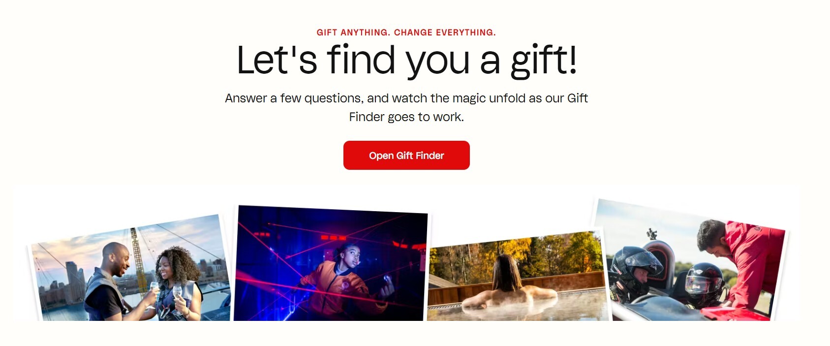 Virgin Experience Days gift finder