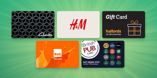 Clarks, H&M, Halfords, B&Q and Great British Pub TopGiftCards