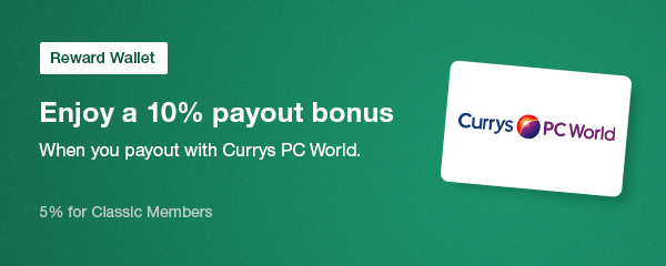 Currys PC World payout bonus