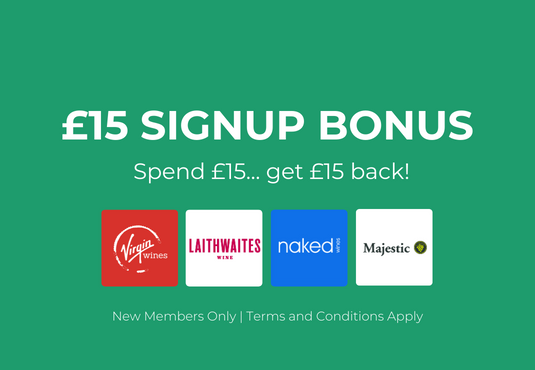 Get £15 cashback when you spend £15+